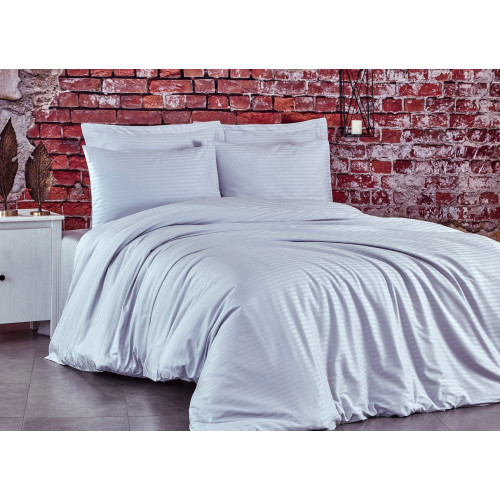 Спален комплект - 100% памук сатен - 210 нишки - Бяло  от Ditex